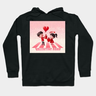 Couple with Valentine road special Hoodie